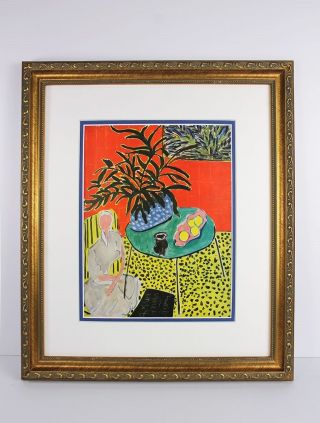Imoressive1948 Henri Matisse Antique Print " The Black Fern " Signed Framed