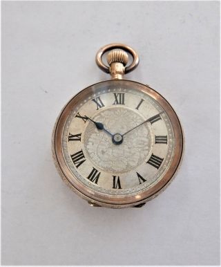 1895 14k Gold Cased Cylinder Pocket Watch / Fob Watch In Order