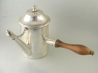 Interesting 19th Century Portuguese Silver Chocolate Pot