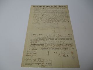 Antique American Document 19th Century Colonial Early Massachusetts Autographs