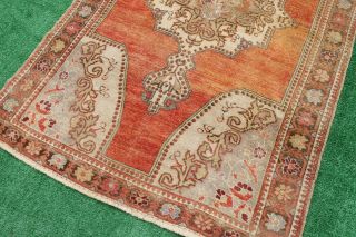 Turkish Rug 53  x81  Vintage Fashion Muted Color Primitive Carpet 4 ' 4  x6 ' 8 3