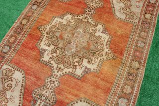Turkish Rug 53  x81  Vintage Fashion Muted Color Primitive Carpet 4 ' 4  x6 ' 8 4