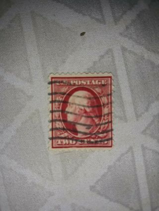 Vintage Red George Washington 2 Cent Stamp