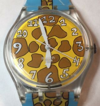 2003 Vintage Swatch Watch Ge119 Stretchy Exc Cond
