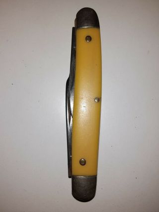 Vintage Kutmaster 3 Blade Folding Pocket Knife Utica Ny 3 1/4 " Long 1950 