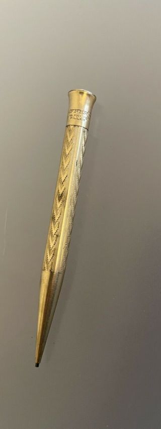 Vintage 1918 Sheaffer Gold Filled Mechanical Ring Top Chatelaine Pencil