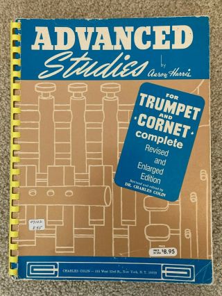 Advanced Studies By Aaron Harris Vintage Sheet Music Book For Trumpet And Cornet
