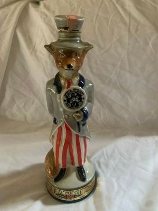 1971 Vintage Jim Beam Trophy Uncle Sam Fox Decanter Bottle Specialties Club
