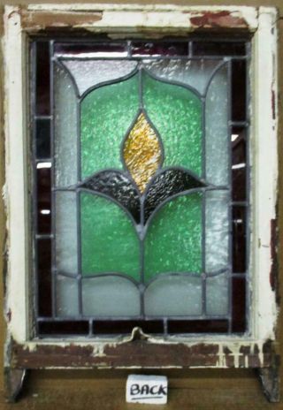 EDWARDIAN ENGLISH LEADED STAINED GLASS SASH WINDOW Tulip 18.  5 