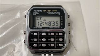 Vintage Casio Ca - 901 Game Calculator Alarm Watch Runs