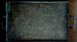 Antique Vintage Hand Made Copper Tray
