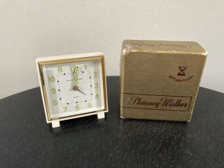 Vintage German Phinney Walker Travel Alarm Clock 50th Anniversary W/box