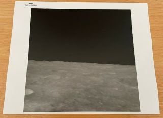 Official Vintage Apollo 11 Lunar Orbit Photograph Nasa As11 - 42 - 6338 Black