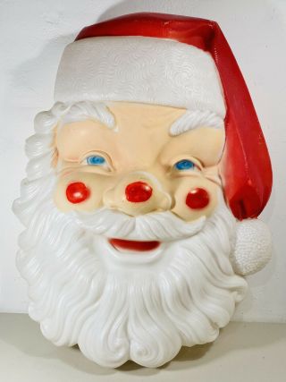 Huge Vtg Empire Christmas 35” Santa Clause St.  Nick Head Face Blow Mold Outdoor