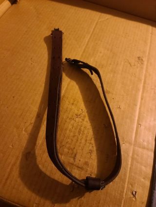 1 " Vintage Leather Rifle Gun Sling With Swivels