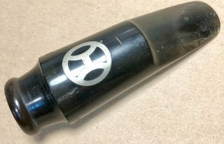 Exc Earliest Vintage Henton Metal,  Hard Rubber Tenor Mouthpiece - " Patented "