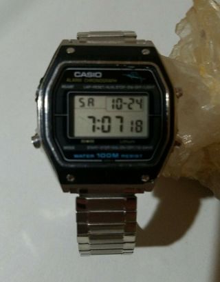 Vintage Casio Alarm Chronograph 100m Digital Watch With Battery
