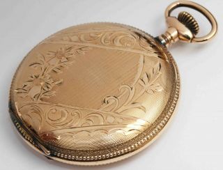 C.  1920 Antique Hamilton 16 Size Hunting Case Ornate Pocket Watch -