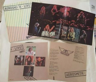 Aerosmith Live Bootleg Vintage Vinyl 2 Lps 1978 Including Poster Ex/ex