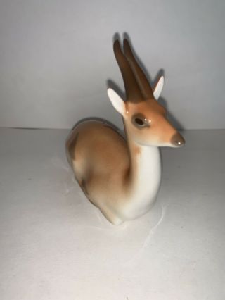 Vintage Lomonosov Russian Porcelain Gazelle Ceramic Figurine