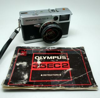 Vintage Olympus 35 Ec - 2 35mm Rangefinder Camera With Zuiko 1:2.  8 F=42mm Lens