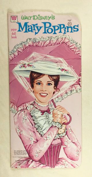 " Mary Poppins " 1973 Whitman Uncut Paper Dolls Vintage