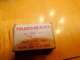 Vintage - Toledo - Dies - Inserts - Cutters 1 1/4 " For 00 - 30 - 31 - 11 12 Dies Pipe Threader