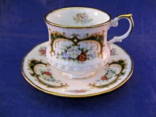 Vintage Queens Rosina China Co,  Ltd.  Tea Cup And Saucer - Ornately Decorated.