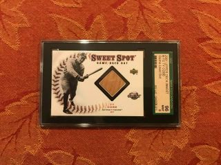 2001 Upper Deck Sweet Spot Ty Cobb Game Bat B - Tc Sgc 96 Tigers Hof