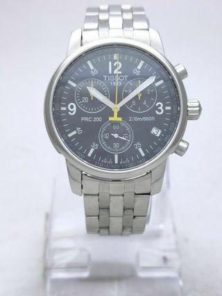 Tissot 1853 PRC 200 Chronograph Sports T461 Steel Quartz 40mm Men ' s Wrist Watch 2