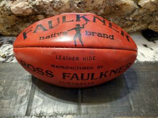 Vintage Ross Faulkner Native Brand Football Leather