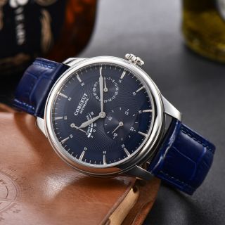 CORGEUT 40mm Blue Dial Date Power Reserve SS ST1780 Automatic Watch Mens Watch 3