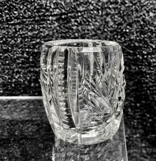 Antique Vintage Clear Glass Crystal Toothpick Holder Eapg Pressed
