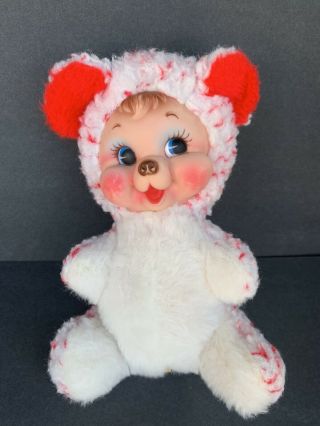 10” The Rushton Company Atlanta Ga Pa Reg No66 Teddy Bear Plush Doll Rubber Face