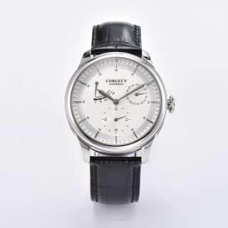 CORGEUT 40mm White Dial Date Power Reserve SS ST1780 Automatic Watch Mens Watch 2