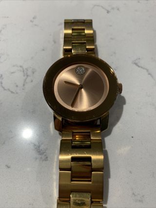 Movado Bold Rose Gold - Tone Stainless Steel Watch Mb 01.  3.  34.  6039