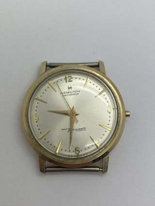 Hamilton 10k Gold Filled Thin - O - Matic Date Wrist Watch - For Repair