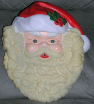 Vintage Christmas Telco 1995 Santa Claus Head Face Music Door Wall Motion Sensor