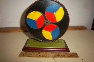 Vintage Marklin Live Steam Engine Color Wheel Accessory Germany Tin Toy