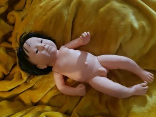 Vintage Furga Italy Baby Doll Boy Asian 1988 17 " Anatomically Correct Ooak