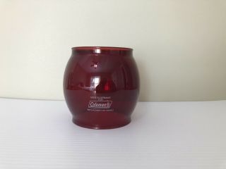 Coleman Deep Red Maroon Lantern Globe 200,  200a,  And Other Single Mantle 690a051