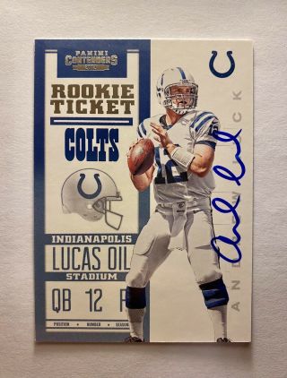 2012 Panini Contenders Andrew Luck Rookie Ticket Auto 201 Psa?bgs?