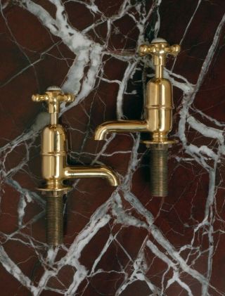 Vintage Sink Taps Brass Fully Antique Period Hardware Belfast Sink