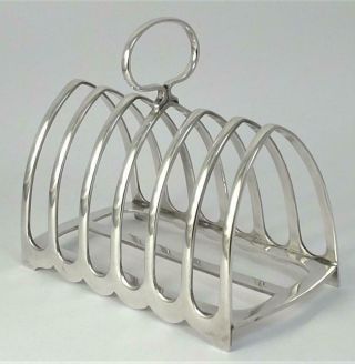 Art Deco Sterling Silver Toast Rack (6 - Division) – Hallmarked 1928 (183g)
