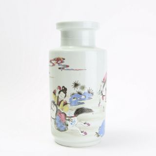 Antique Chinese Famille - Rose Vase,  Qing Dynasty,  18th - 19th Century