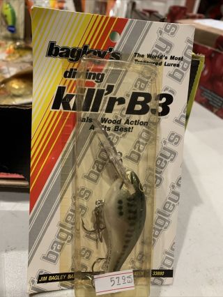 Vintage Bagley’s Diving Kill’r B3 Lb4 Great Color In Old Florida Package