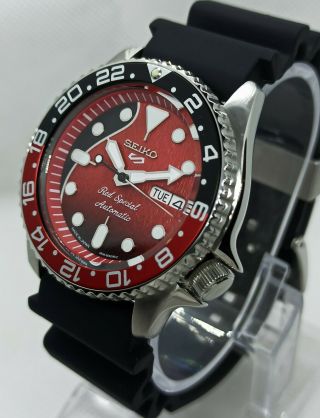 Seiko Custom Mod 4R36A Brian May Dial.  & GMT Bezel D/D Automatic Men ' s Watch. 2