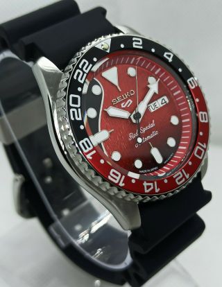 Seiko Custom Mod 4R36A Brian May Dial.  & GMT Bezel D/D Automatic Men ' s Watch. 3
