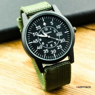 Pilot Watch - Vintage Ww2 German Military Wristwatch Nylon Strap Unisex Luminous