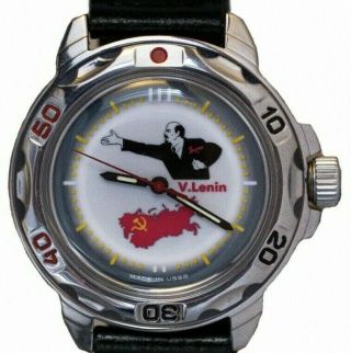 Vladimir Lenin Wristwatch With Ussr Founder And Leader (mechanical, )